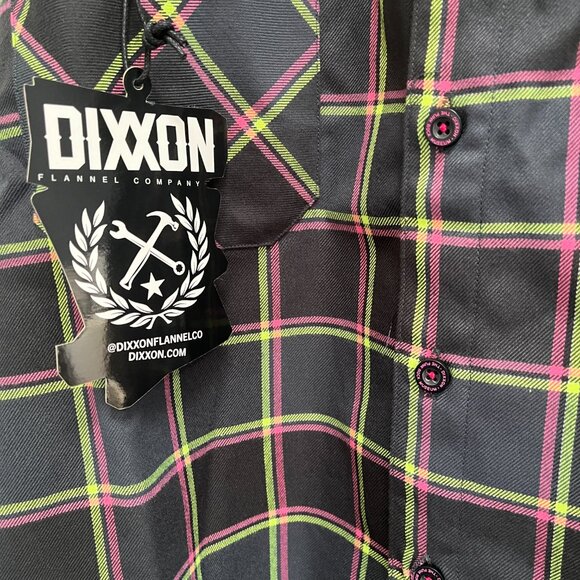 DIXXON Flannel Co Punk Rock Museum Collab Men's Button Down Plaid NEW 2X - Picture 5 of 9